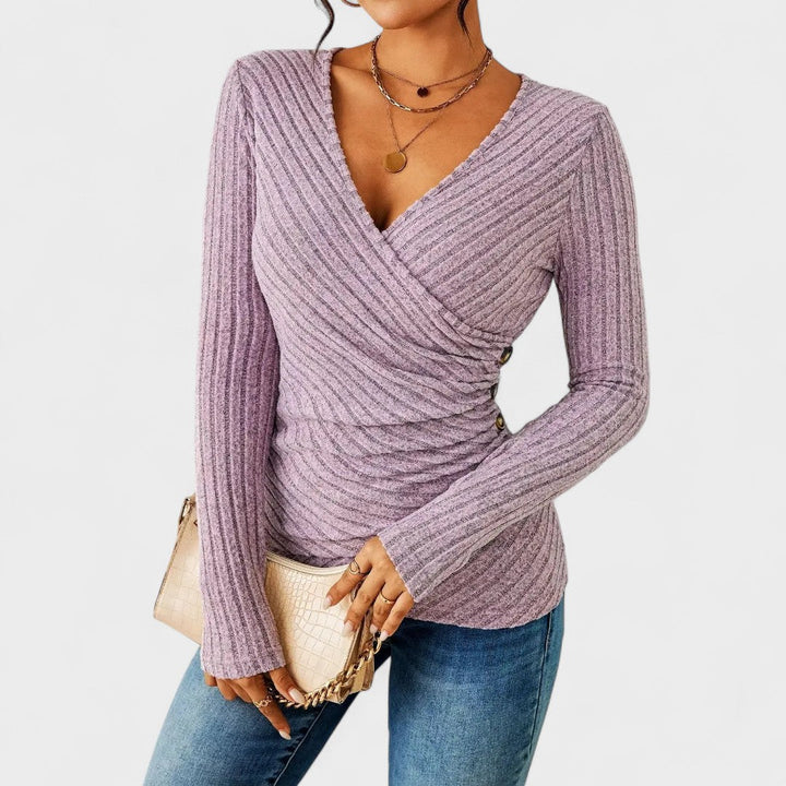 Jelena – Elegantna majica s V-izrezom