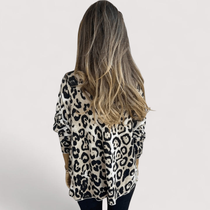 Zlata – Ležerna ženska majica s leopardim uzorkom